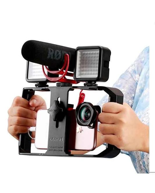 Apkina DS1 Smartphone Video Handle Rig Filmmaking Stabilizer Case – Black